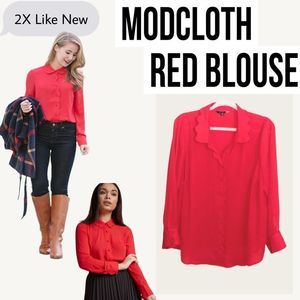 ModCloth Red Button Down